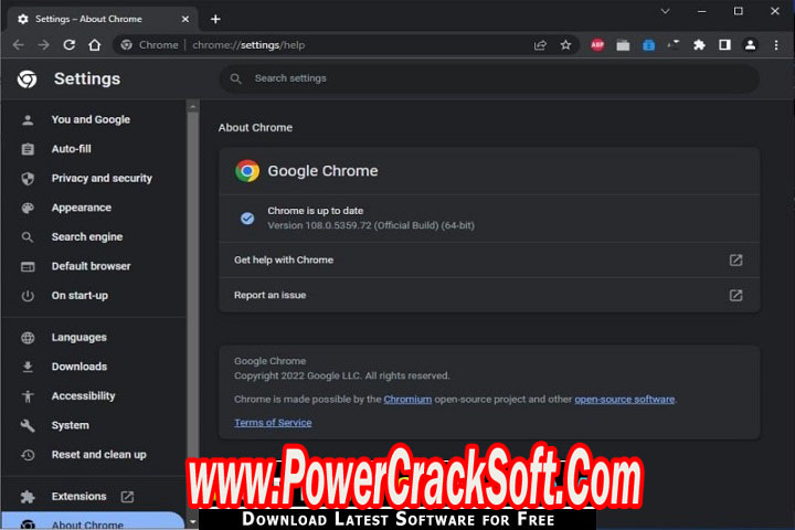 Google Chrome 108 x 86 Free Download with Crack