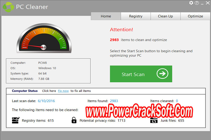 PC Cleaner Pro v9.1.0.2 + Fix Free Download with Crack