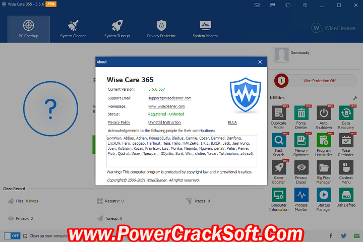 Wise Care 365 Pro 6.3.6.614 Free Download With Crack