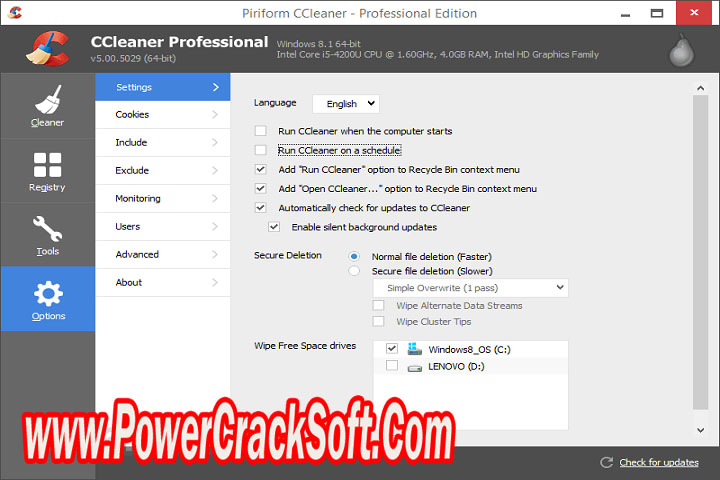 C Cleaner Pro Edition v 6.06.10144 Free Download with Patch