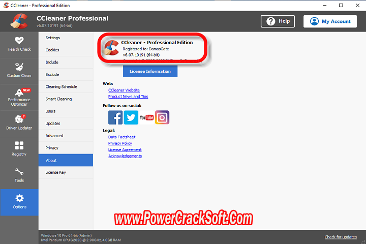 CCleaner Pro Edition v6.07.10191 With Patch