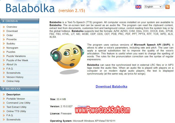 Balabolka V 2006 PC Software with patch
