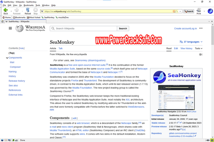 SeaMonkey 2.53.14 PC Software