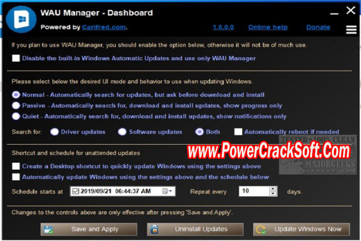 WAU Manager 3.5.1.0 PC Software